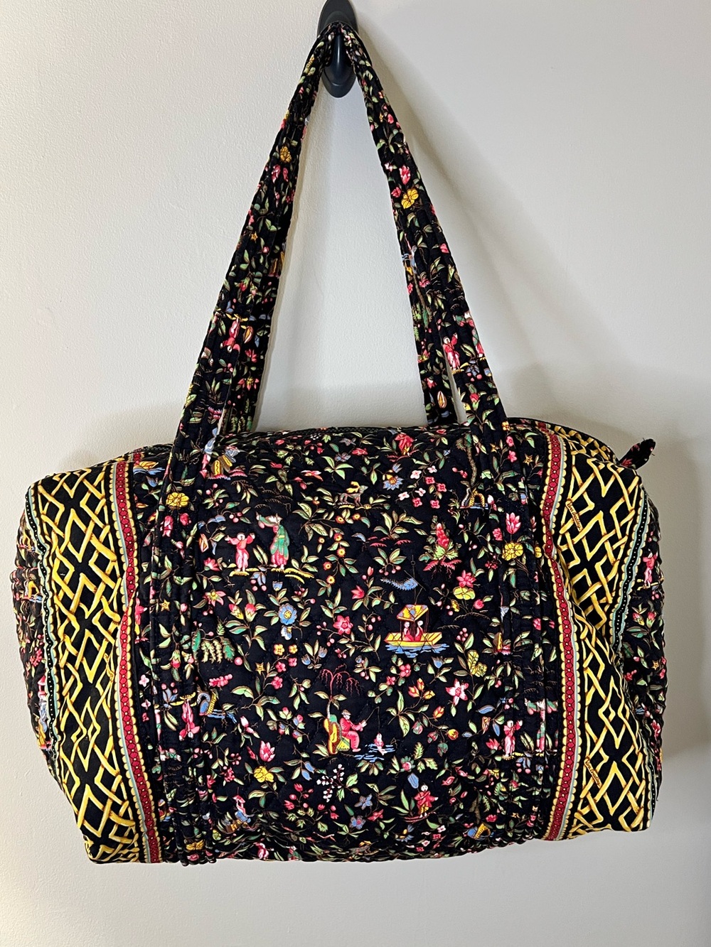 Vera BradleyQuilted Floral Travel Duffel Asian Ming Retired Pattern